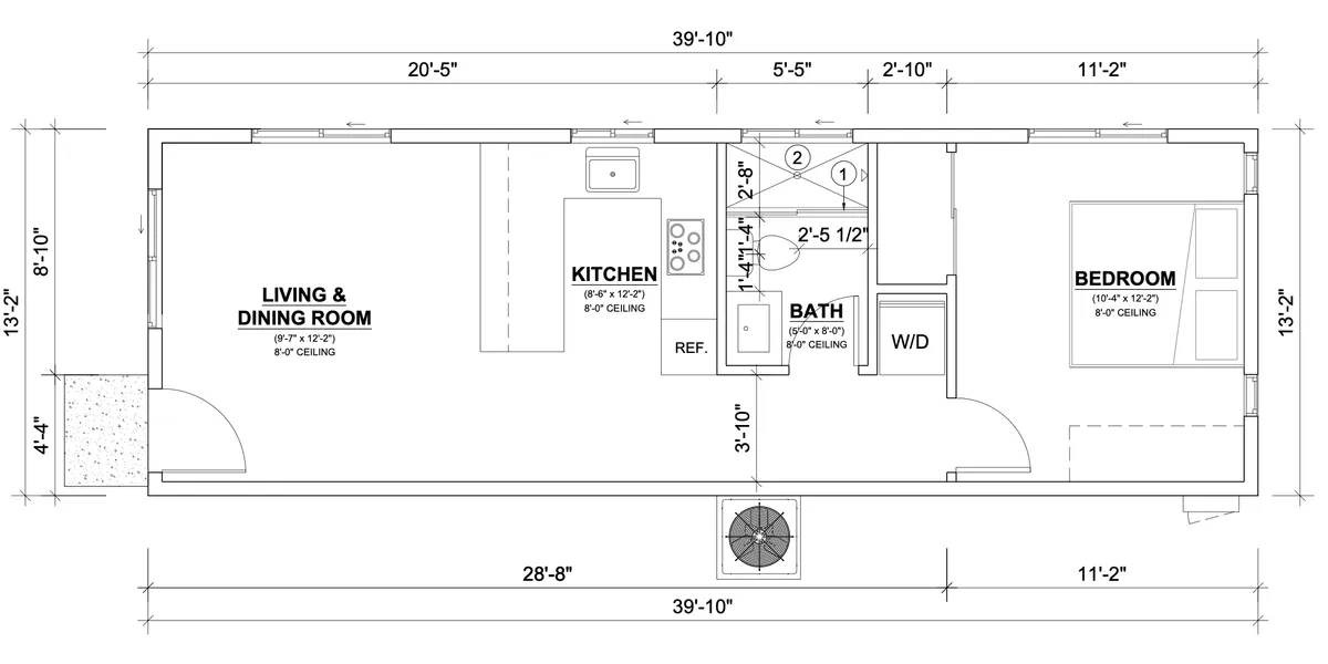 Permit-ready ADU floor plan