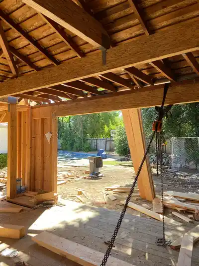 ADU framing and construction progress